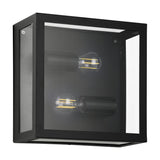 Hirbessa 2 Light Outdoor Wall Light 29cm - Black