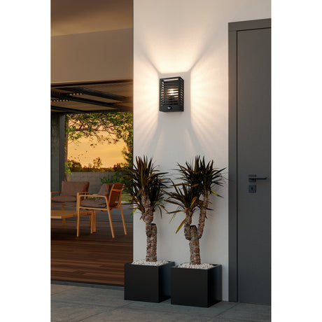 Hirbessa Outdoor Wall Light 60W with Motion Sensor - Black