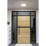 Hirnette LED Flush Ceiling Light - White & Black