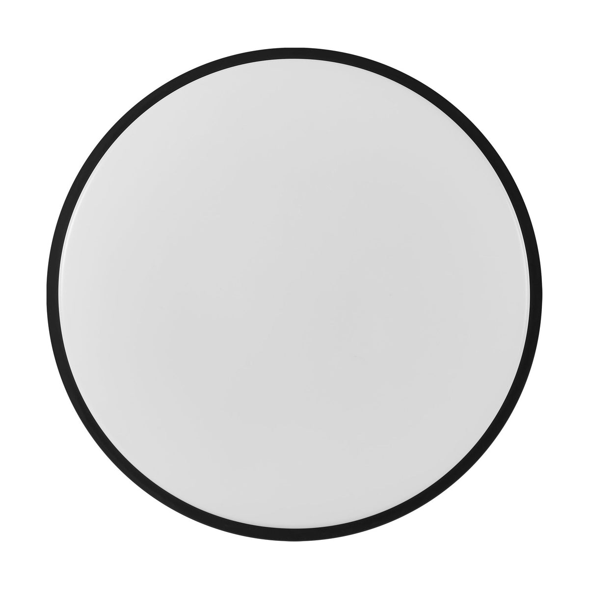 Hirnette LED Flush Ceiling Light - White & Black
