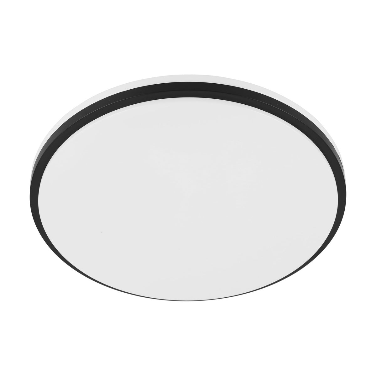 Hirnette LED Flush Ceiling Light - White & Black