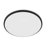 Hirnette LED Flush Ceiling Light - White & Black