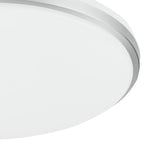 Hirnette LED Flush Ceiling Light - White & Satin Nickel