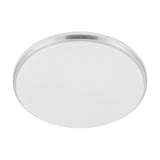 Hirnette LED Flush Ceiling Light - White & Satin Nickel
