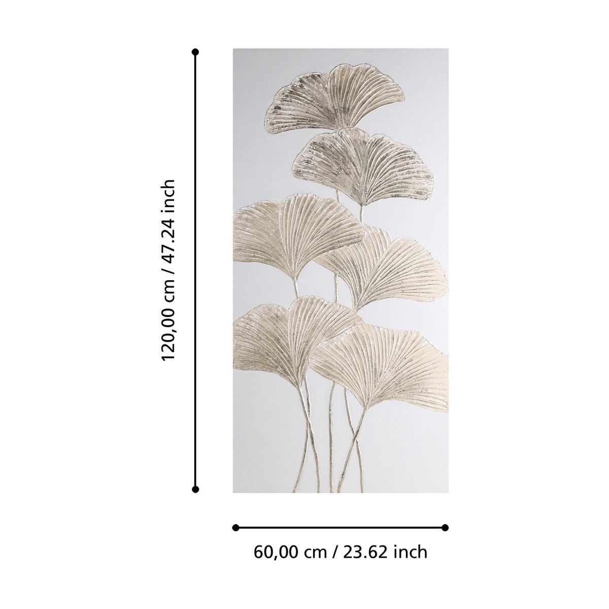 Hirono Wall Art - White & Gold