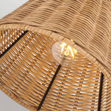 Arti 1 Light Natural Rattan Shade Wall Light - Black