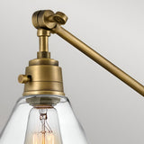Arti 1 Light Clear Glass Shade Wall Light - Heritage Brass