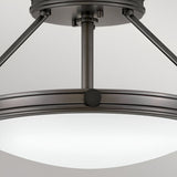 Collier 3 Light Small Semi-Flush - Black Oxide