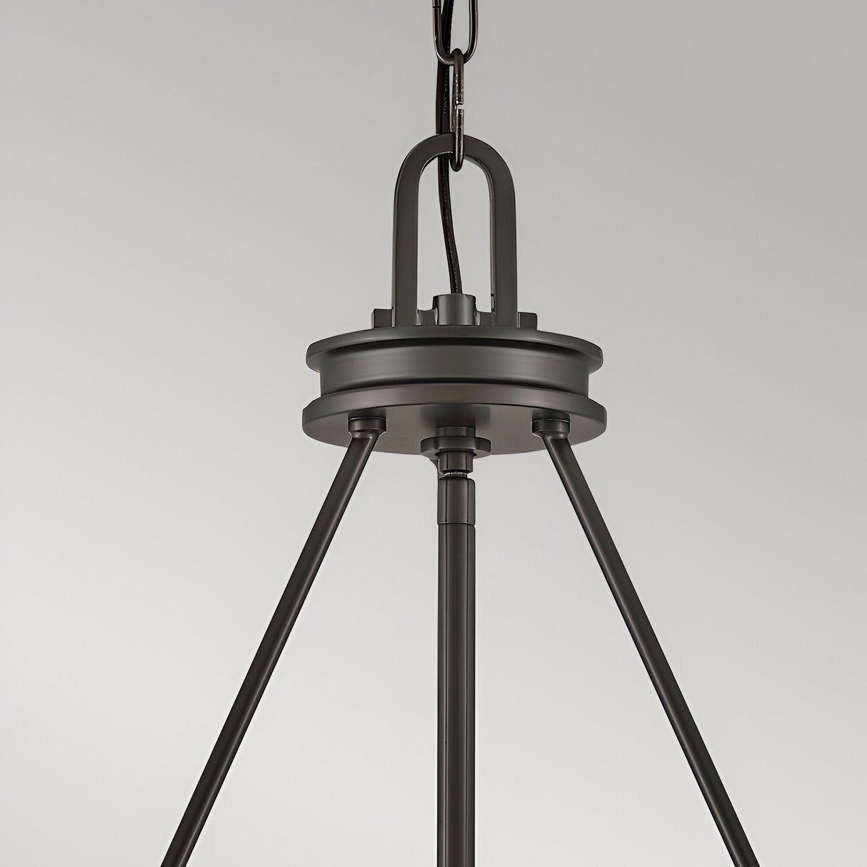 Collier 5 Light Clear Seeded Glass Chandelier - Black Oxide