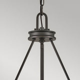 Collier 5 Light Clear Seeded Glass Chandelier - Black Oxide