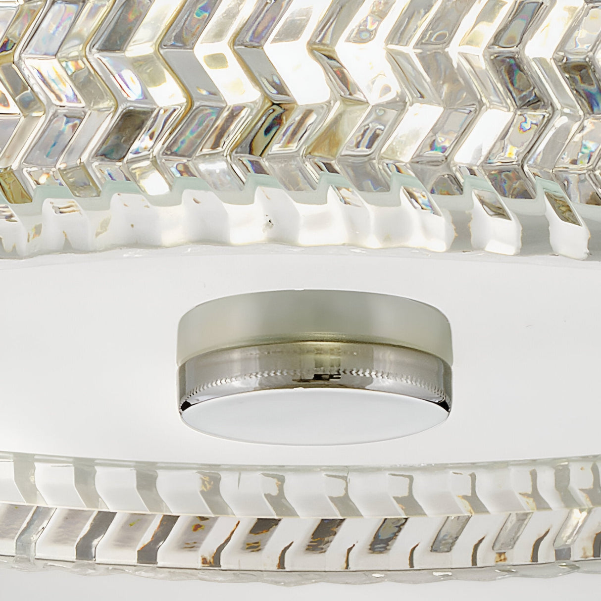 Elle 2 Light Glass Small Flush - Chrome