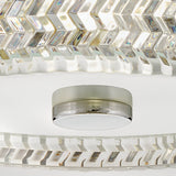 Elle 2 Light Glass Small Flush - Chrome