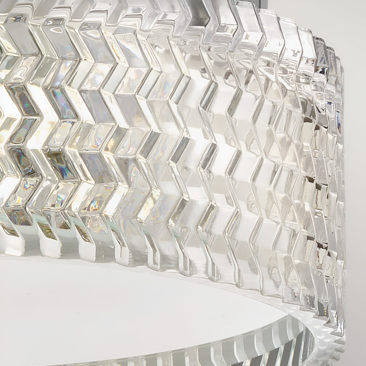 Elle 2 Light Glass Small Flush - Chrome