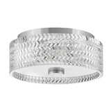 Elle 2 Light Glass Small Flush - Chrome
