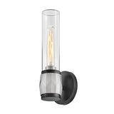 Ellison 1 Light Bathroom Wall Light - Black With Brushed Nickel