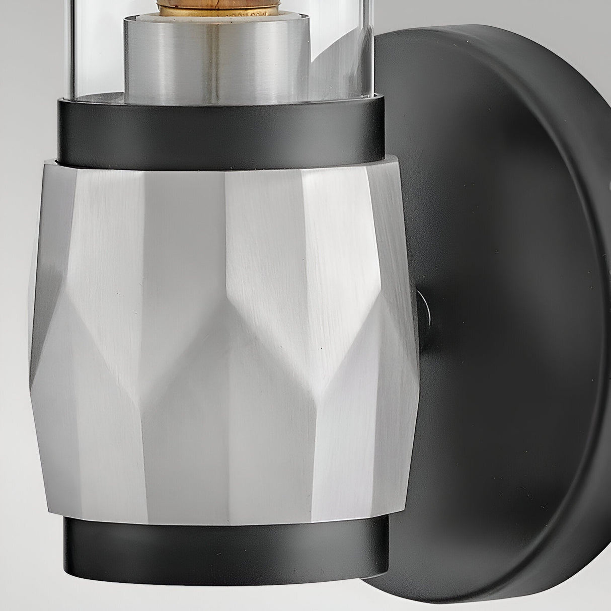 Ellison 1 Light Bathroom Wall Light - Black With Brushed Nickel