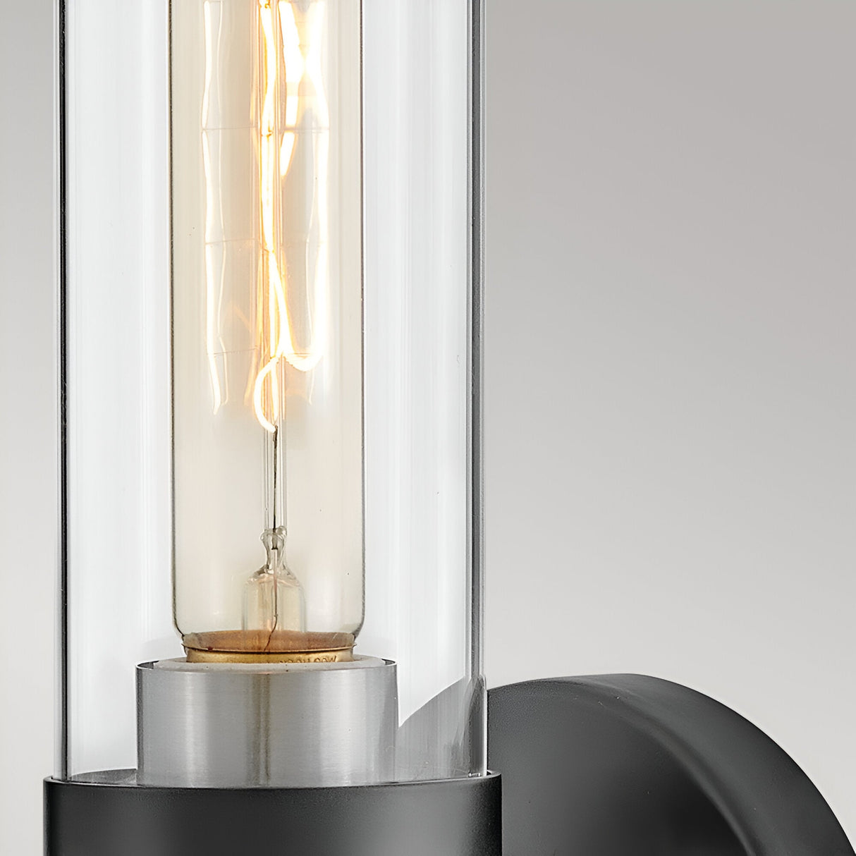 Ellison 1 Light Bathroom Wall Light - Black With Brushed Nickel