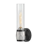 Ellison 1 Light Bathroom Wall Light - Black With Brushed Nickel