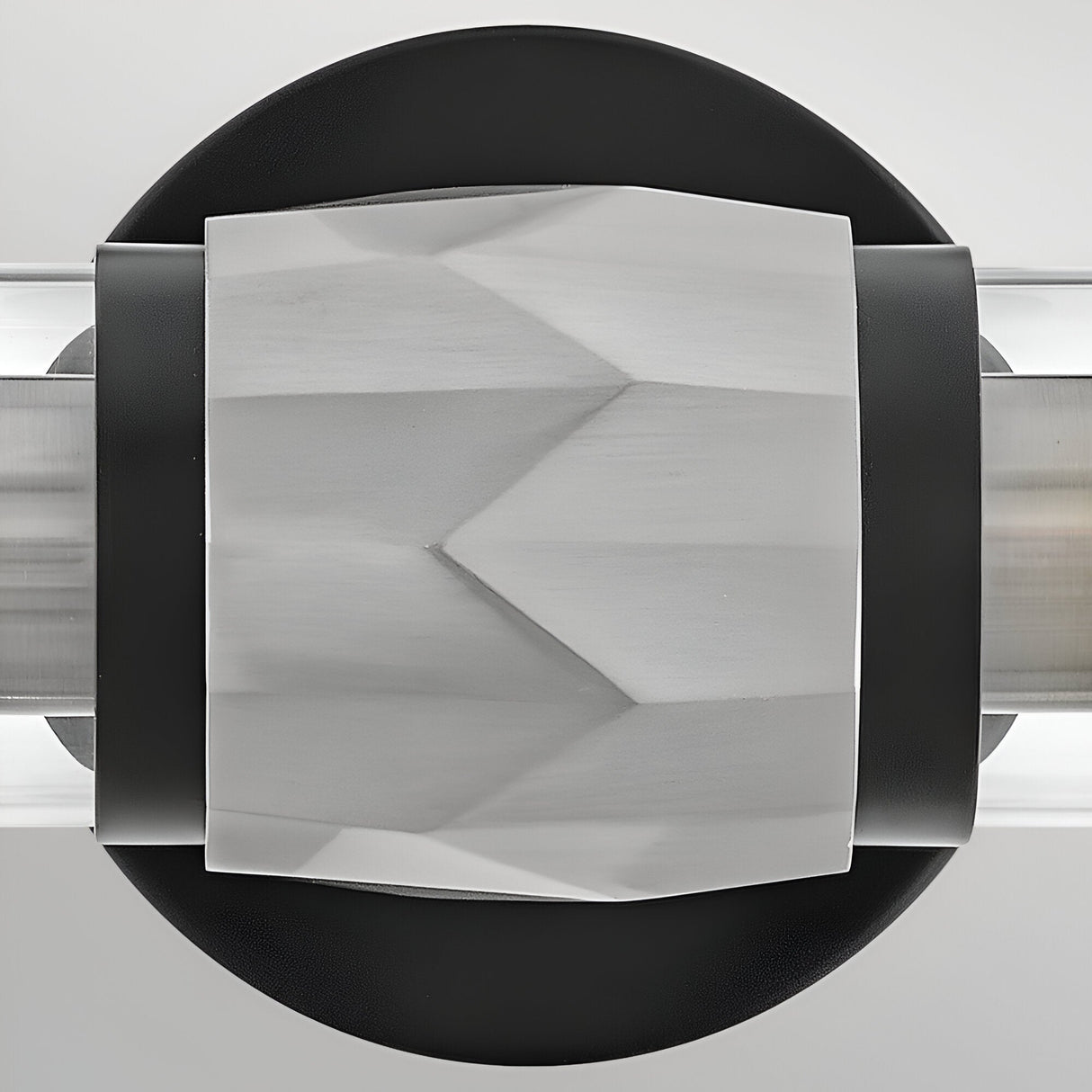 Ellison 2 Light Bathroom Mirror Light - Black With Brushed Nickel