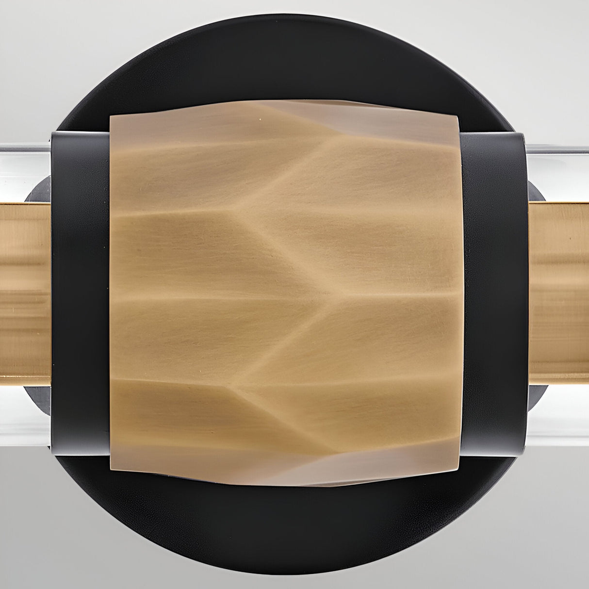 Ellison 2 Light Bathroom Mirror Light - Black With Heritage Brass