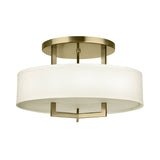 Hampton 3 Light Semi-Flush - Brass