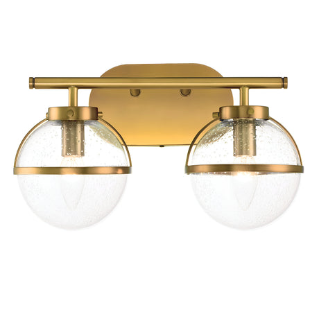 Hollis 2 Light Wall Light - Heritage Brass