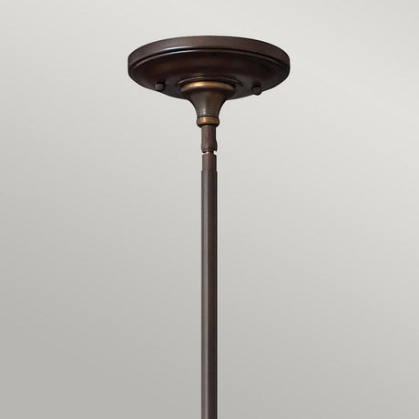 Mayflower-2 1 Light Mini Pendant with a decorative base plate, featuring an Olde Bronze finish against a plain background.