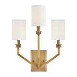Moore 3 Light Large Wall Light - Heritage Brass