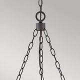 Sawyer 6 Light Outdoor Chandelier - Dark Brown