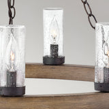 Sawyer 9 Light Outdoor Chandelier - Dark Brown