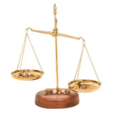 Weighing Scales with Hanging Pans and Gram Weights - Brass