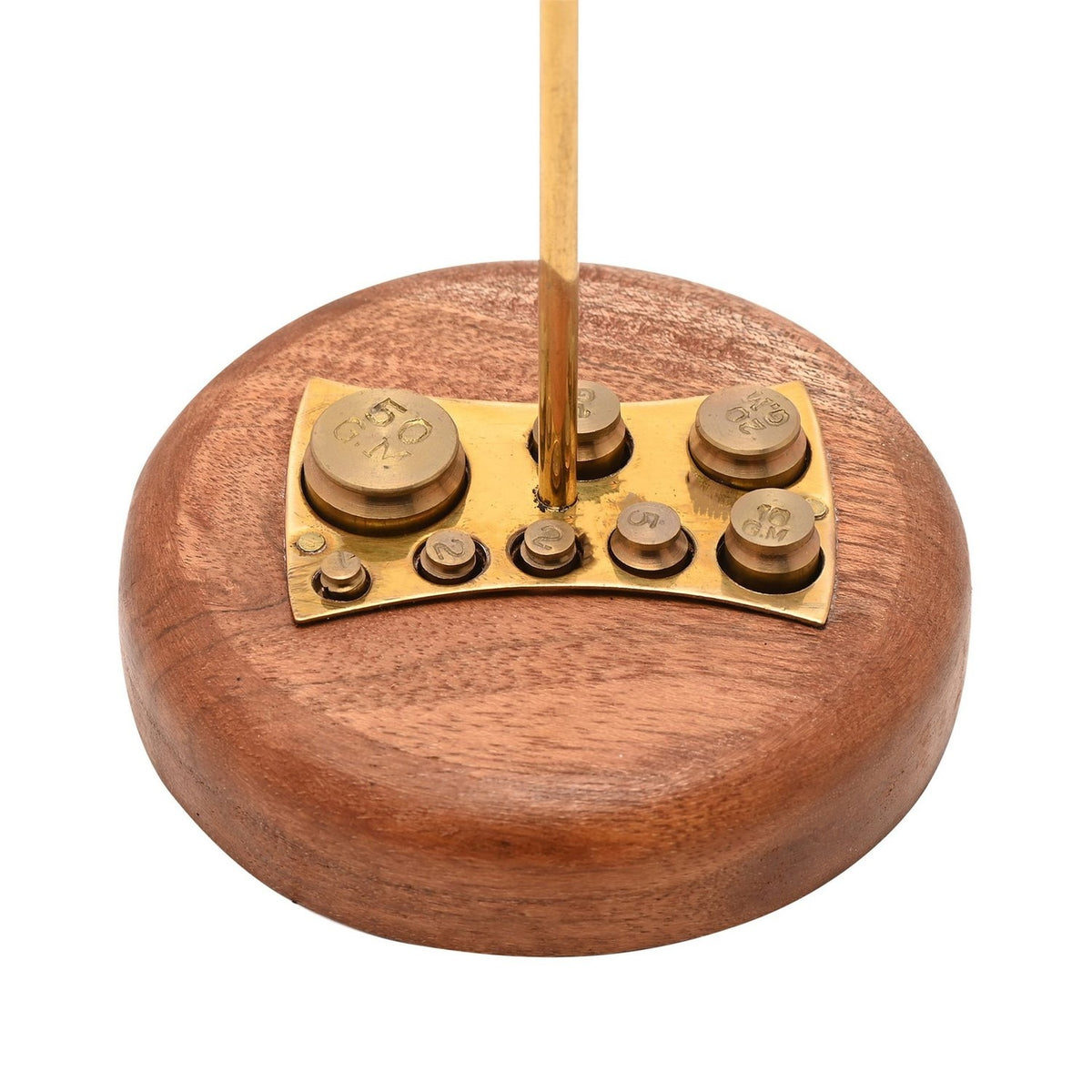 Weighing Scales with Hanging Pans and Gram Weights - Brass
