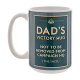 Wartime Poster Dad's Victory Stoneware Mug 15oz - White