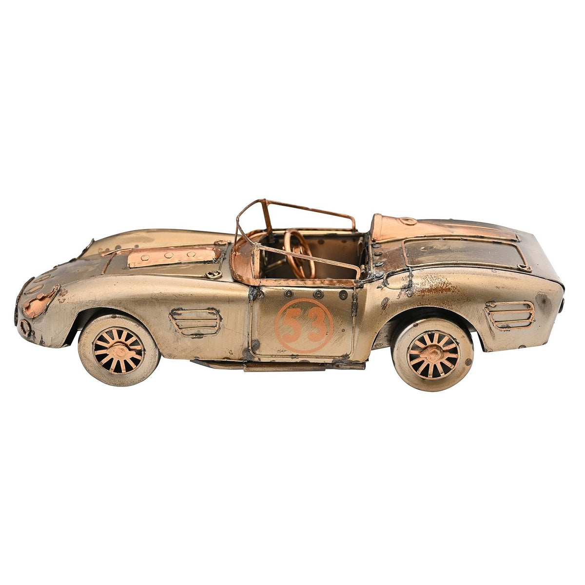 Vintage Convertible Car Metal Ornament Figurine - Bronze