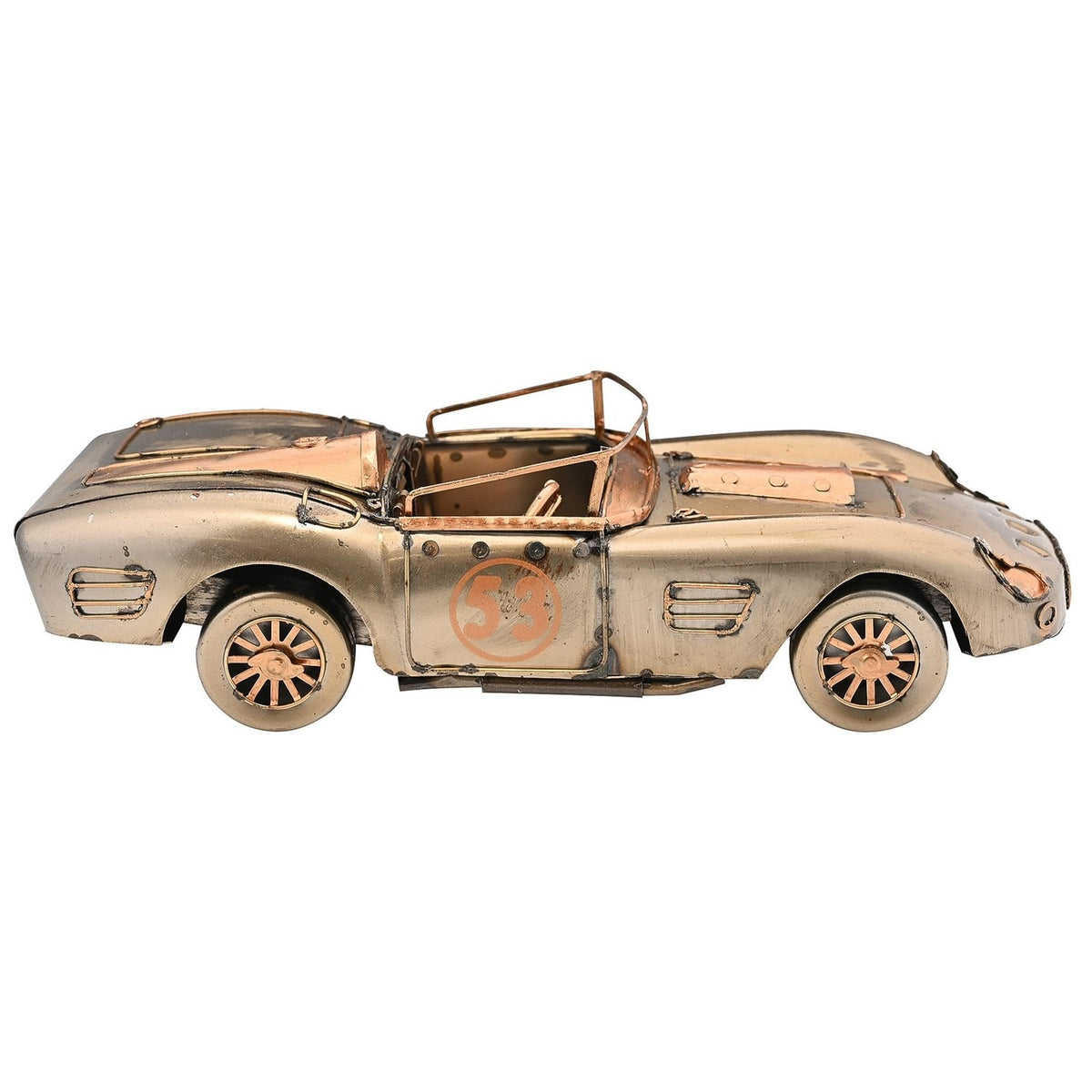 Vintage Convertible Car Metal Ornament Figurine - Bronze