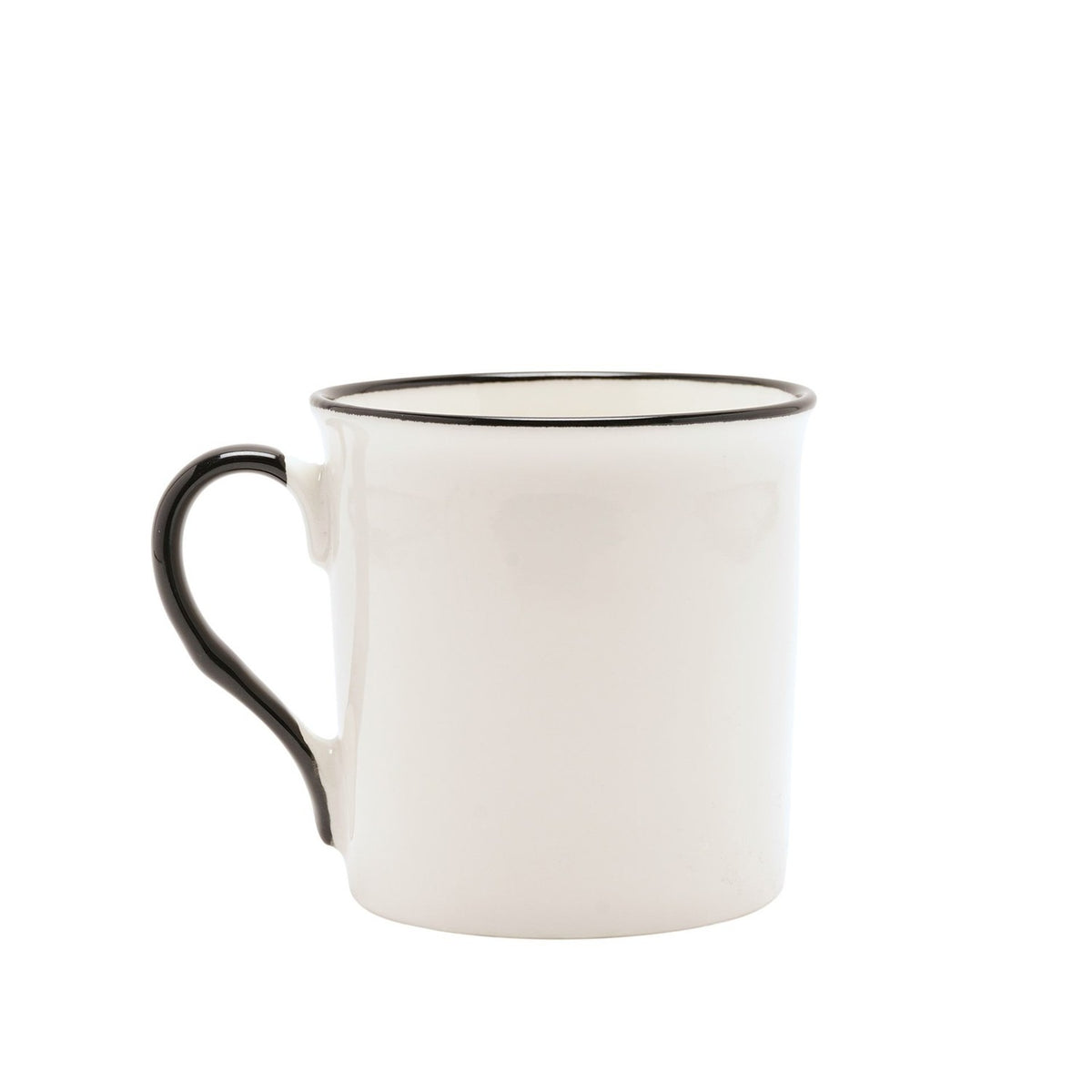 Darts Legend Porcelain Mug with Black Rim and Handle - White