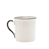 Darts Legend Porcelain Mug with Black Rim and Handle - White