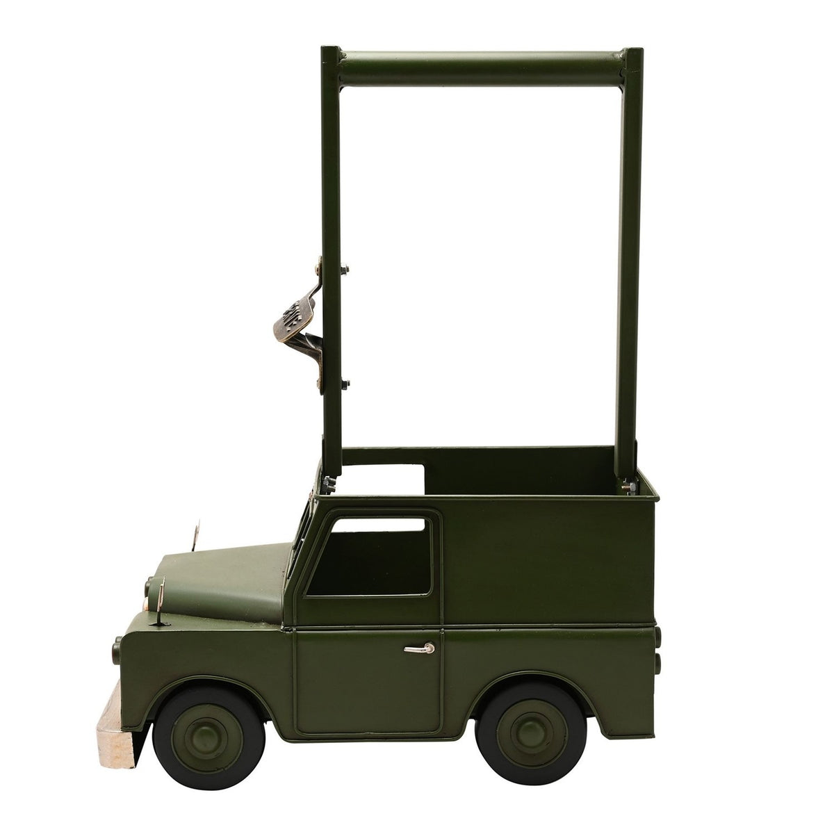 4X4 Metal Beer Caddy with Bottle Opener and Handle - Green