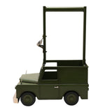 4X4 Metal Beer Caddy with Bottle Opener and Handle - Green