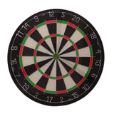 Dartboard Tempered Glass Side Table with Three Legs - Black