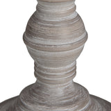 Wooden Table Lamp with Beige Shade – Beige