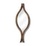 Undulating Panel Wall Mirror – Gold