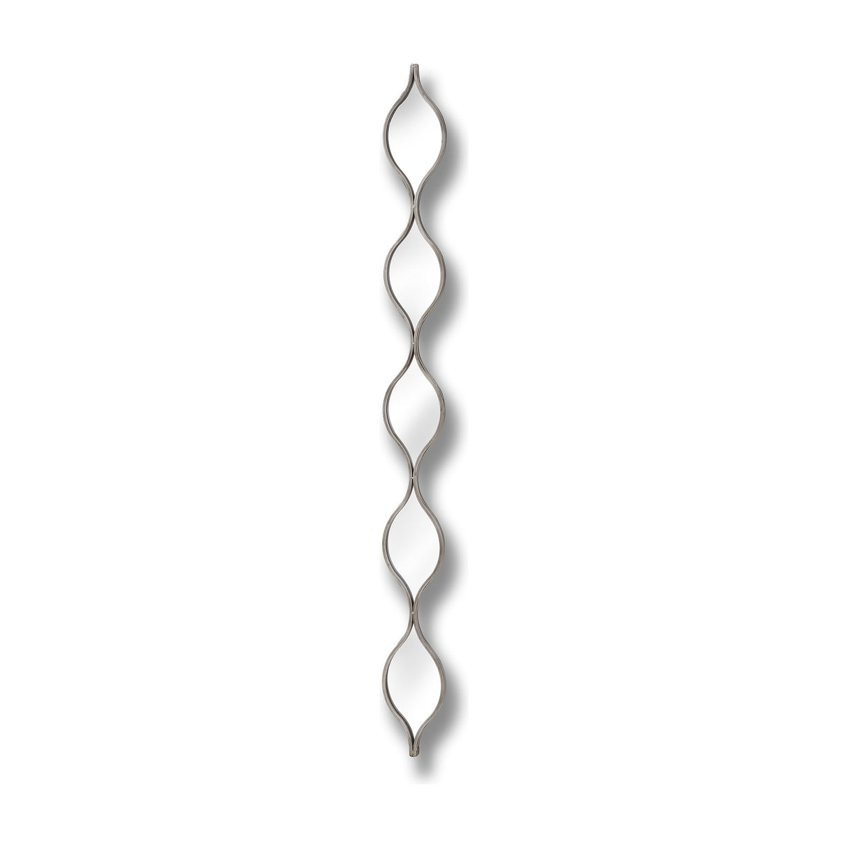 Undulating Panel Wall Mirror – Silver