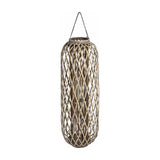 Large Standing Wicker Lantern – Brown