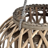 Large Standing Wicker Lantern – Brown