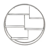 Large Circular Metal Wall Hanging Multi Shelf – Silver