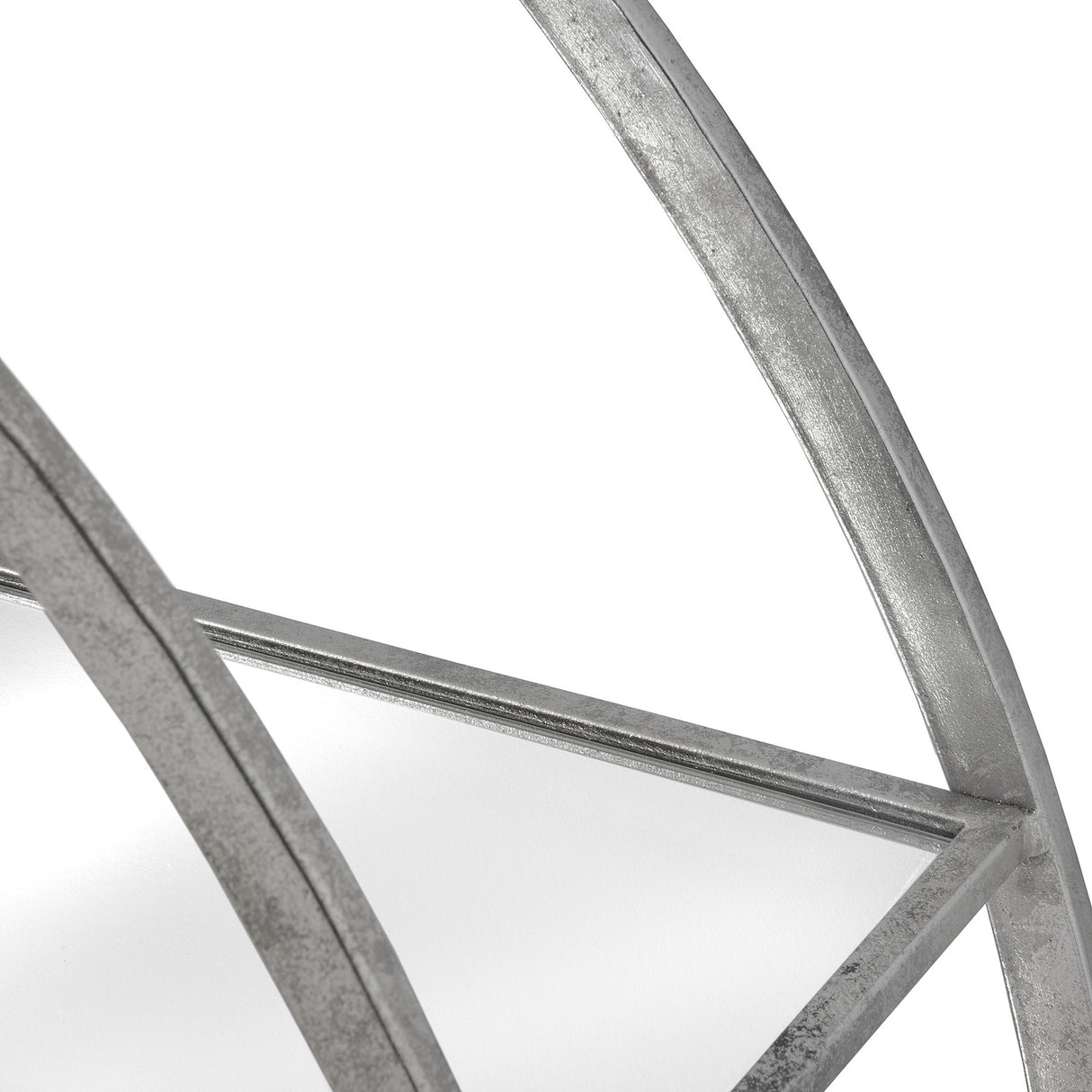 Large Circular Metal Wall Hanging Multi Shelf – Silver