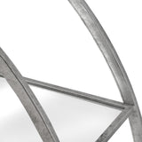 Large Circular Metal Wall Hanging Multi Shelf – Silver
