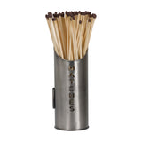 Pewter Finish Logs and Kindling Buckets with Matchstick Holder – Silver