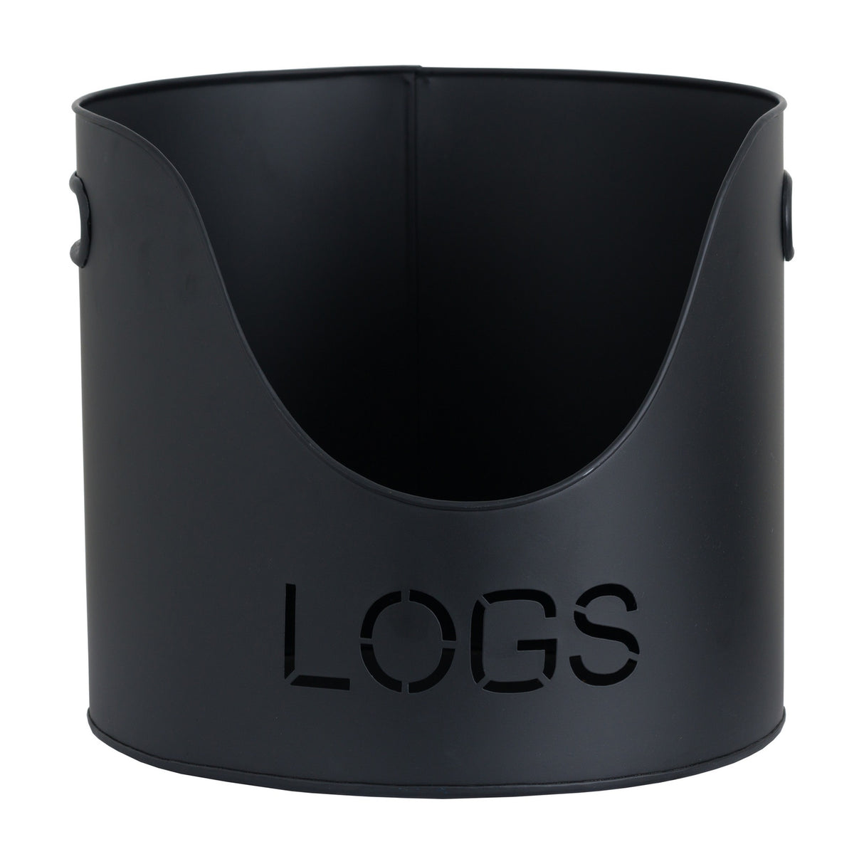 Black Finish Log and Kindling Buckets with Matchstick Holder – Black